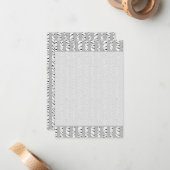 Birch Trees Pattern Bland Black White Mitteilungskarte (Vorderseite/Rückseite Beispiel)