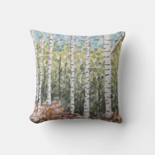 Birch Trees Pillow Kissen