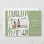 Birch Trees Red Love Birds Frohe Weihnachten (Rückseite)