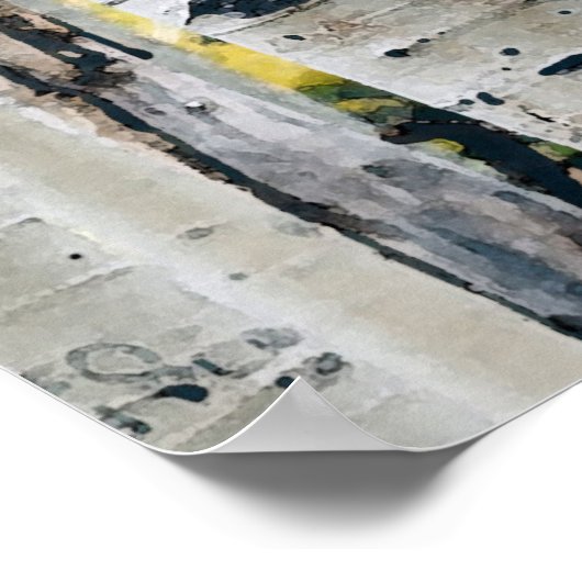 Birch Trees Rustic Cabin Poster (Ecke)