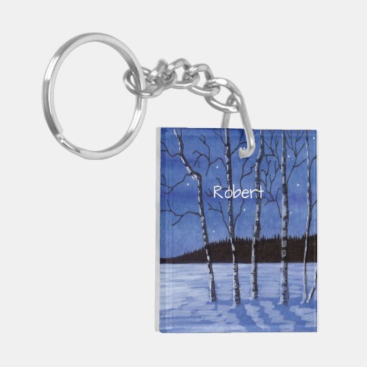 Birch Trees Schlüsselanhänger (Vorderseite links)