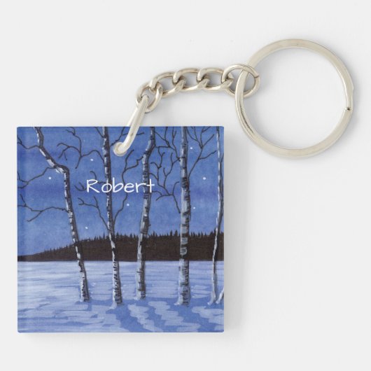 Birch Trees Schlüsselanhänger (Rückseite)
