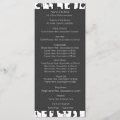 Birch Trees Slate Gray Wedding Program Programm (Rückseite)