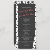 Birch Trees Slate Gray Wedding Program Programm (Vorne/Hinten)