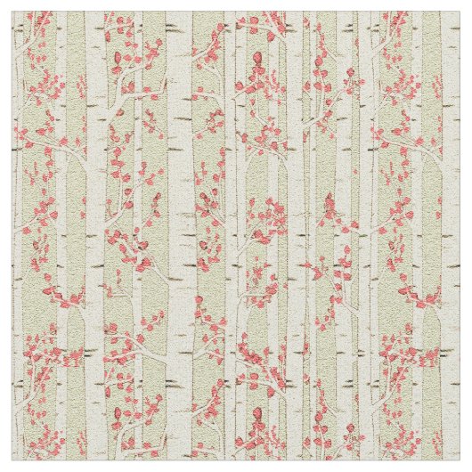 Birch Trees Stoff (Nahaufnahme)