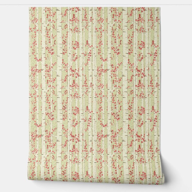 birch trees  tapete (Abrollen)