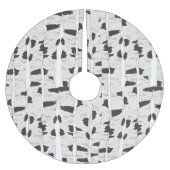Birch Trees Tree Skirt Polyester Weihnachtsbaumdecke (Vorderseite)