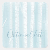 Birch Trees Trunks Quadratischer Aufkleber (Vorderseite)