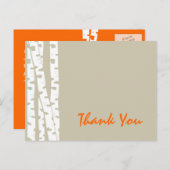 Birch Trees Vielen Dank Postkarte (Vorne/Hinten)