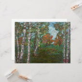 Birch Trees (von Kimon Loghi) Karte (Vorderseite/Rückseite Beispiel)