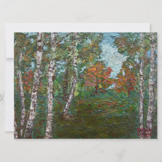 Birch Trees (von Kimon Loghi) Karte (Vorderseite)