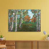 Birch Trees (von Kimon Loghi) Leinwanddruck (Insitu (Wohnzimmer))