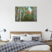 Birch Trees (von Kimon Loghi) Leinwanddruck (Insitu (Schlafzimmer))