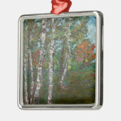 Birch Trees (von Kimon Loghi) Ornament Aus Metall (Links)