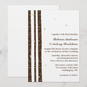 Birch Trees Wedding Einladungen (Vorne/Hinten)