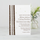 Birch Trees Wedding Einladungen (Stehend Vorderseite)