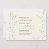Birch Trees Wedding Invitation - Custom Einladung (Vorderseite)