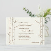 Birch Trees Wedding Invitation - Sketchy Einladung (Stehend Vorderseite)