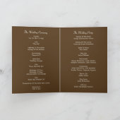 Birch Trees Wedding Program Card Programm (Innenseite)