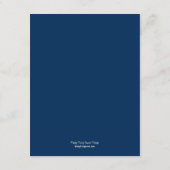 Birch Trees Wedding Reception Card - Navy Begleitkarte (Rückseite)