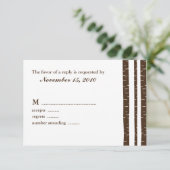 Birch Trees Wedding Response Cards RSVP Karte (Stehend Vorderseite)
