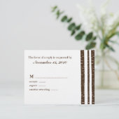Birch Trees Wedding Response Cards RSVP Karte (Stehend Vorderseite)