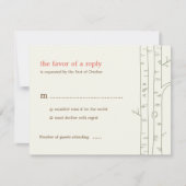 Birch Trees Wedding RSVP Card - Benutzerdefiniert (Vorderseite)