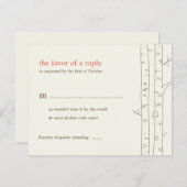 Birch Trees Wedding RSVP Card - Benutzerdefiniert (Vorne/Hinten)