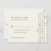 Birch Trees Wedding RSVP Card - Sketchy (Vorderseite)