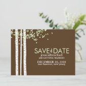 Birch Trees Wedding speichern das Datum Save The Date (Stehend Vorderseite)