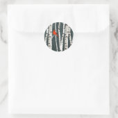 Birch Trees Weihnachtsbaum Stickers (Tasche)