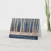 Birch Trees Weihnachtskarte Feiertagskarte (Vorderseite)