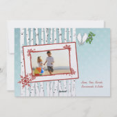 Birch Trees White Birds Red Frohe Weihnachten (Rückseite)