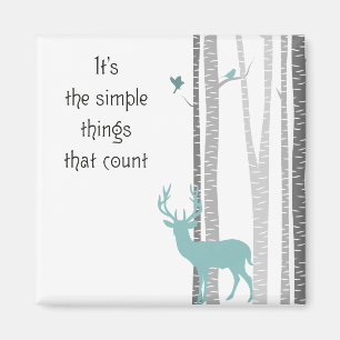 Birch Trees with Deer Simple Things Count Magnet