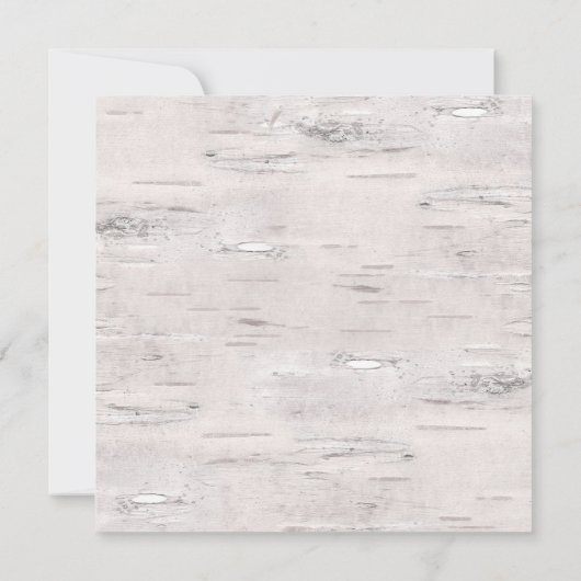 Birch Wedding Color Pallette Einladung (Rückseite)