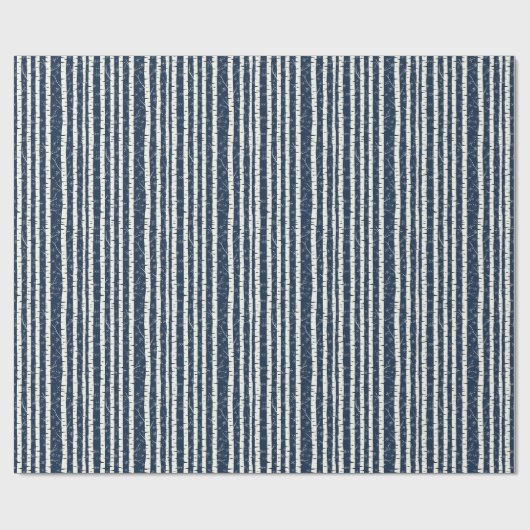 Birch Winter Wonderland Pattern Geschenkpapier (Flach)