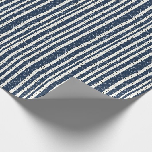 Birch Winter Wonderland Pattern Geschenkpapier (Ecke)