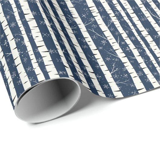 Birch Winter Wonderland Pattern Geschenkpapier (Rolleneckpunkt)