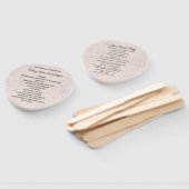 Birch Wood Bark Print Wedding Program Fan Fächer (Non-assembled)