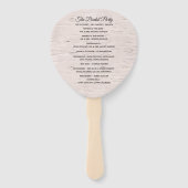 Birch Wood Bark Print Wedding Program Fan Fächer (Rückseite)