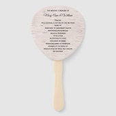 Birch Wood Bark Print Wedding Program Fan Fächer (Vorderseite)