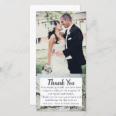 Birch Wood Bark Wedding Foto Danke, Cards Dankeskarte (Vorne/Hinten)