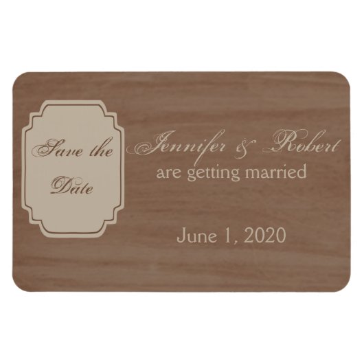 Birch Wood Beauty Hochzeit im Herbst Save the Date Magnet (Horizontal)