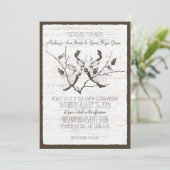 Birch Wood Deer Wedding Einladung (Stehend Vorderseite)