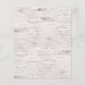 Birch Wood Dusty Blue Wedding Einladung (Rückseite)