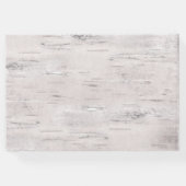 Birch Wood Look Wedding Gästebuch (Rückseite)