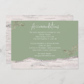 Birch Wood Sage Green Wedding Unterkünfte Enclo Begleitkarte (Vorne/Hinten)