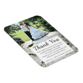 Birch Wood Tree Bark Wedding Foto Vielen Dank Magnet (Rechte Seite)