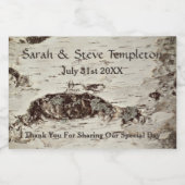 Birch Wood Wedding Mason Jar Labels Lebensmitteletikett (Einzelnes Label)