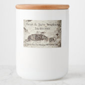 Birch Wood Wedding Mason Jar Labels Lebensmitteletikett (Vorderseite)